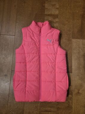 Puma Pink Puffer Vest Girls M 10-12 NWOT new without tags